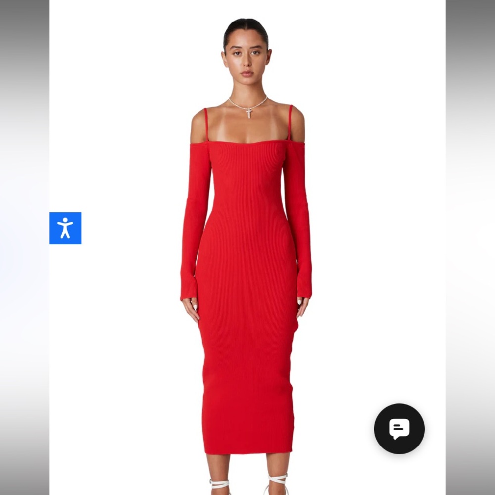 Cleo Knit Dress by Nia the Brand in Cherry Small NWT